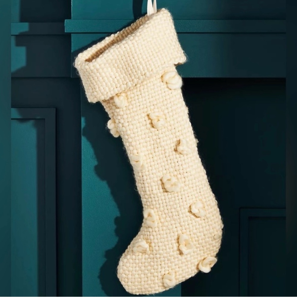 Anthropologie textured bobble stocking (a pair)